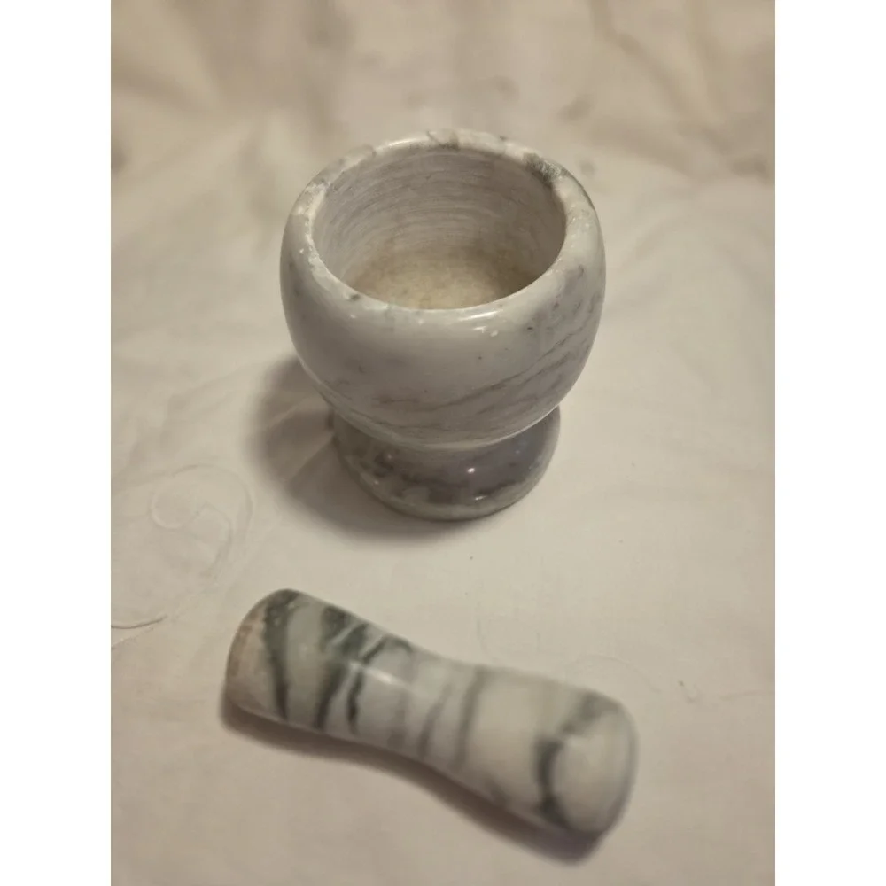White Marble Mortar & Pestle Set